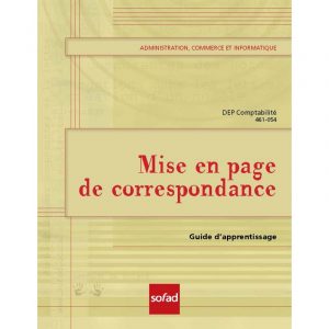 461-054 - Mise en page de correspondance (SOFAD) FAD
